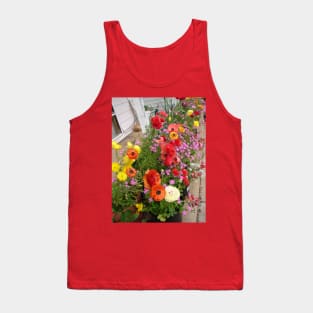 Pretty Cottage Garden Flowers With Rannunculus Tank Top